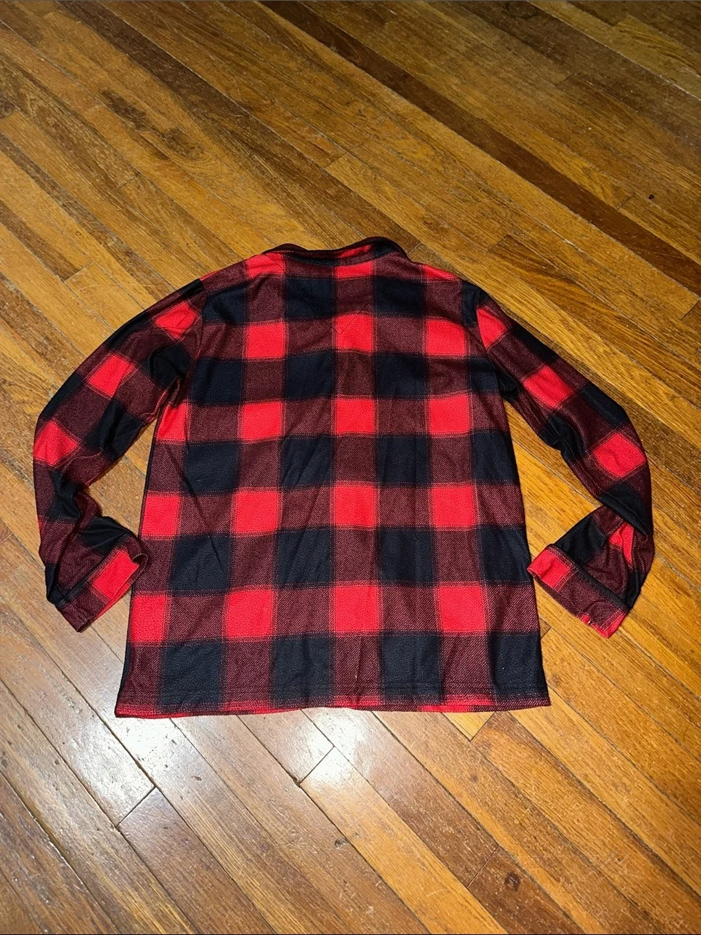 Cat & Jack Red and Black Buffalo Plaid Kids Pajama Set, XL (14)